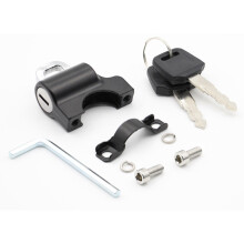 Verrou de casque pour guidon 0,9-1,1 po noir, 2 clés
