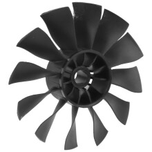 Ventilateur de gaine RC de 50 mm, 12 pales, en plastique, noir, CCW