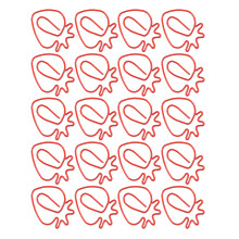 20 pièces de trombones en forme de fraises rouges mignonnes, mesurant 3 2,3 cm.