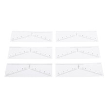 100 fogli di stencil per sopracciglia con righello in PVC, 9,8 x 3,2 cm