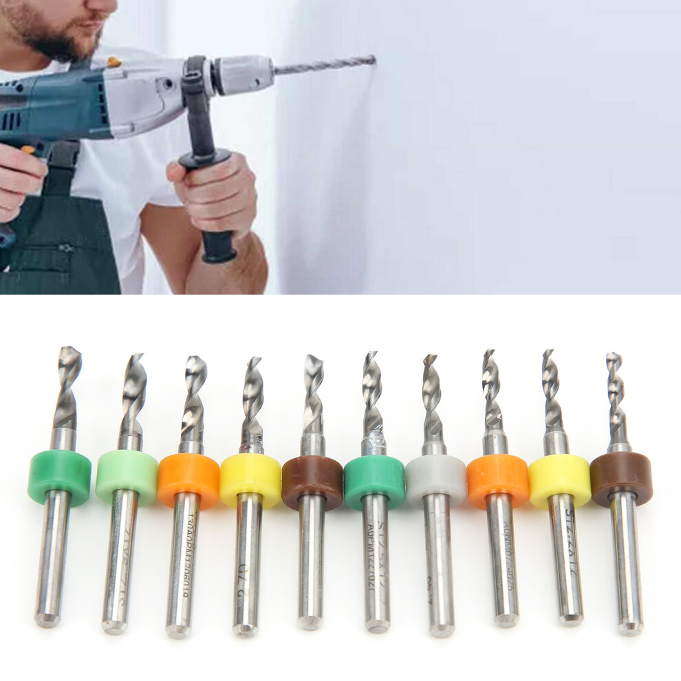 10Pcs Micro Twist Bits Straight Handle Tungsten Steel Drill Bit For Pcb Repair 2.1-3.0Mm 5071322841058
