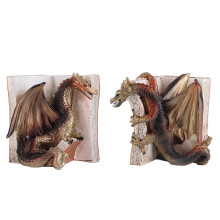 Porte-livres en résine dragon drôle 12x9x9 cm Couleurs variées