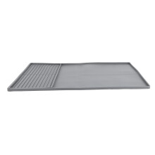 Tapis en silicone 2-en-1 pour café gris 61 x 40,5 cm