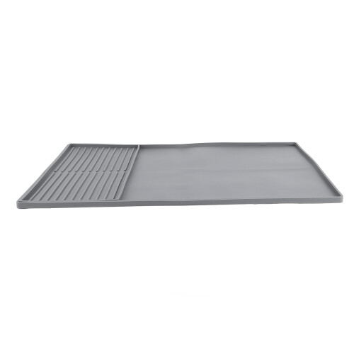 Tapis en silicone 2-en-1 pour café gris 61 x 40,5 cm