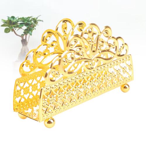 Porte-serviettes en fer doré 14 x 8,5 x 3,4 cm Décor 2