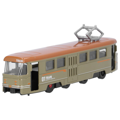Modèle de bus vert à tirage 150 mAh 18 x 4 x 3 cm 1