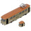 Modèle de bus vert à tirage 150 mAh 18 x 4 x 3 cm 16