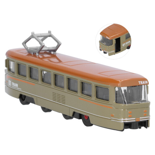 Modèle de bus vert à tirage 150 mAh 18 x 4 x 3 cm 2