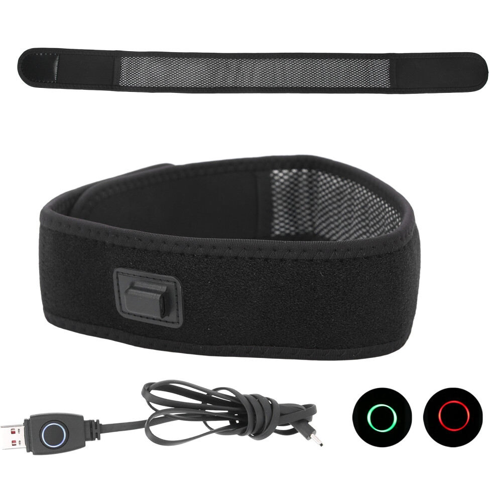 5V Electric Head Wrap Carbon Fiber Heating 3 Gears Temperature Adjustment Head Belt Wrap Black