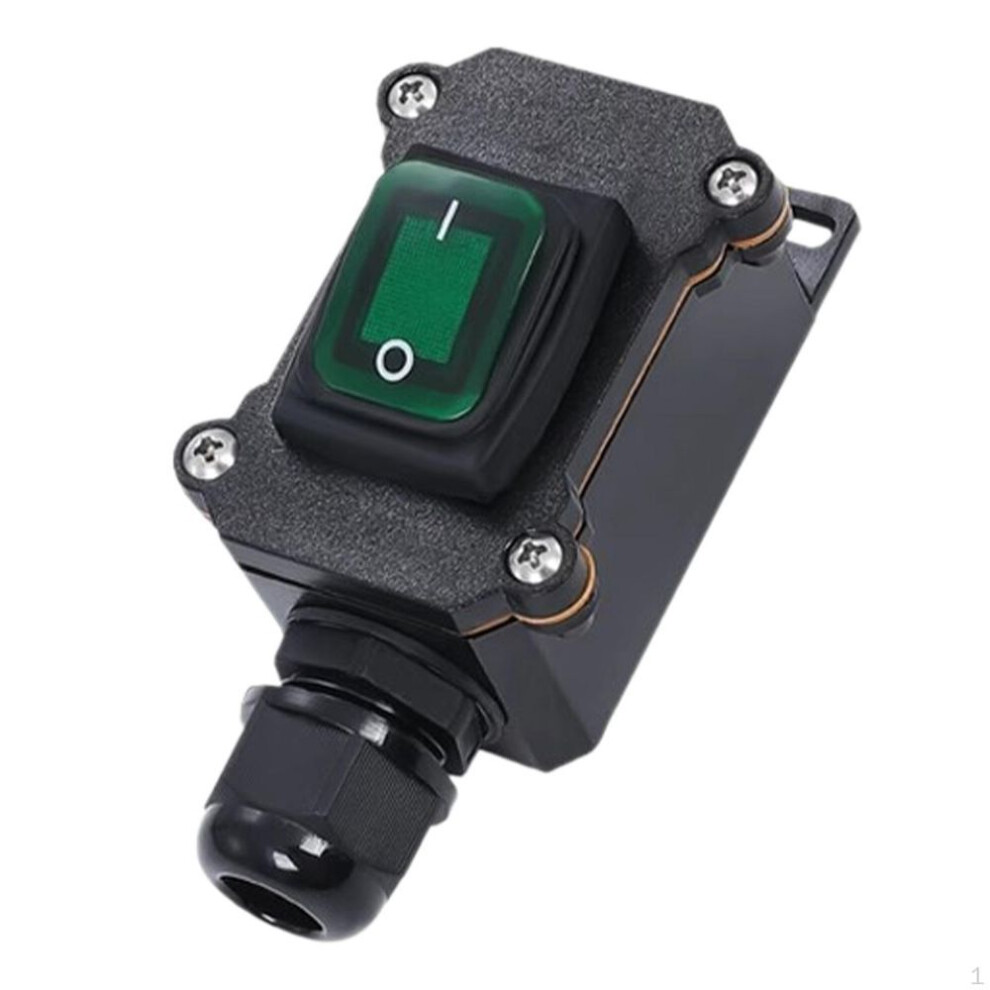 (as the picture, Green Light) High Voltage Outdoor Switch Box