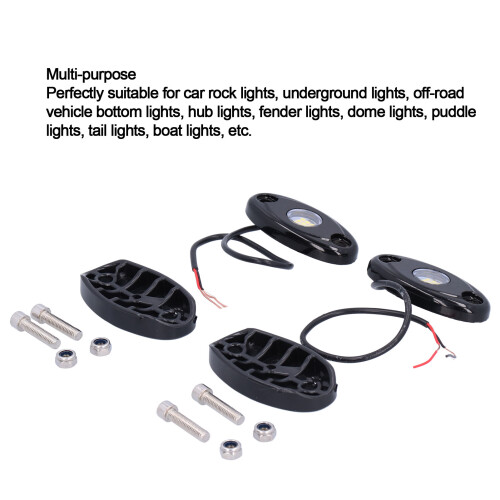 Paire de Rock Lights 9 LEDs IP68 blanc 70x35mm 2