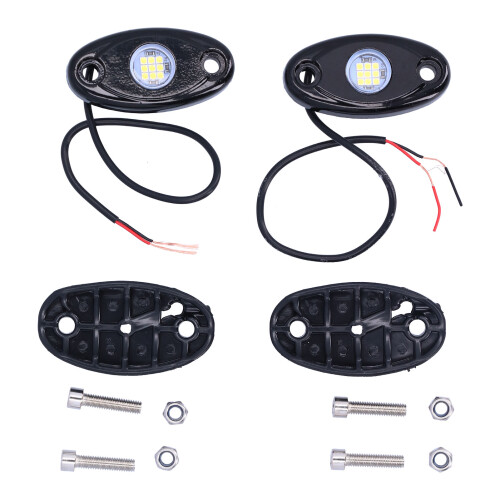 Paire de Rock Lights 9 LEDs IP68 blanc 70x35mm 1