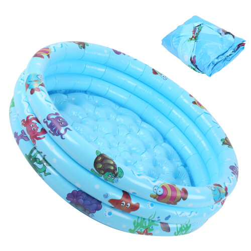 Piscina gonfiabile rotonda per bambini 120 cm/47,2 in Blu 2