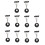 10 pezzi Space Beans Stoppers da pesca, nero, SS/S/M/L 2