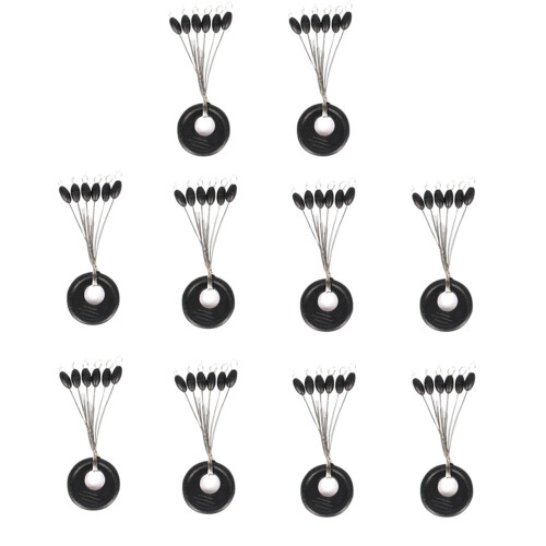 10 pezzi di stopper in gomma per pesca SS/S/M/L - Colore casuale 1