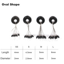 10 pezzi di stopper in gomma per pesca SS/S/M/L - Colore casuale