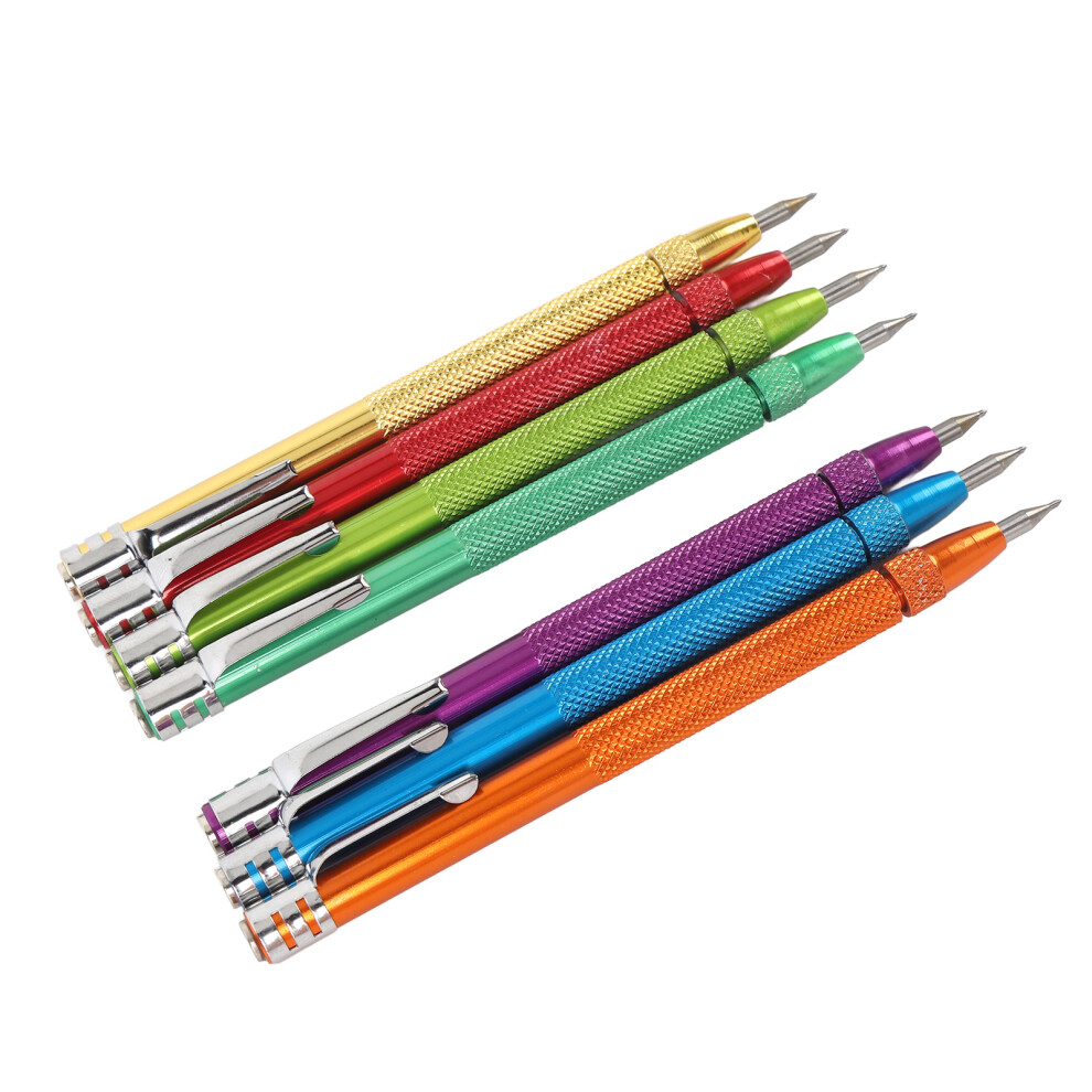 7Pcs Tungsten Steel Marking Pen Magnetic Metal Scriber With 14 Tips For Ceramic Tile Glass Marble Stone 7671322848781