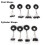10 pezzi Stopper da pesca in gomma nera Space Beans SS 3