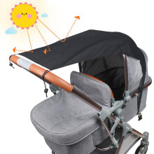 Universal Sun Shade for Pram UV Protection Cover 50+ Pram Sun Shade Waterproof and Up and Down Slide Sun Shade