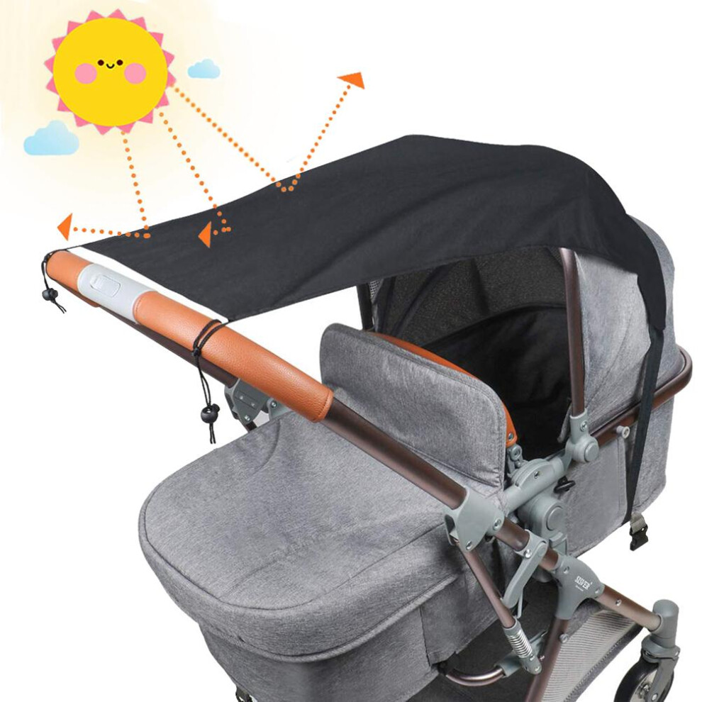 Universal Sun Shade for Pram UV Protection Cover 50+ Pram Sun Shade Waterproof and Up and Down Slide Sun Shade