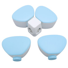 4x180ml Distributeur de lait en poudre pour bébé 15x15x5cm Bleu