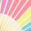 6 pièces éventail pliant arc-en-ciel 37  21 cm multicolore 9