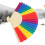 6 pièces éventail pliant arc-en-ciel 37  21 cm multicolore 13