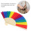 6 pièces éventail pliant arc-en-ciel 37  21 cm multicolore 12