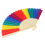 6 pièces éventail pliant arc-en-ciel 37  21 cm multicolore 7