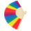 6 pièces éventail pliant arc-en-ciel 37  21 cm multicolore 16