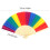 6 pièces éventail pliant arc-en-ciel 37  21 cm multicolore 6