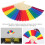 6 pièces éventail pliant arc-en-ciel 37  21 cm multicolore 5