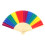 6 pièces éventail pliant arc-en-ciel 37  21 cm multicolore 14