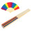 6 pièces éventail pliant arc-en-ciel 37  21 cm multicolore 15