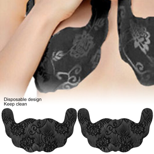 Cache-tétons en forme de U 1 paire D dentelle noire 2