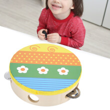 6-Zoll-Kinder-Tamburin Helles Farbe Weiches Handheld Kleinkindspielzeug