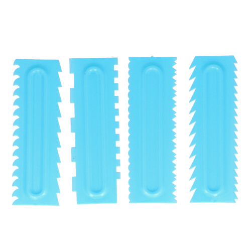 Ensemble de 4 racloirs à glaçage B5/B6/B8/B9 bleu 22x7,2 cm 1