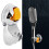 Supporto regolabile per doccetta in ABS da 13,6 cm, ventosa 13