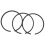 3 segments de piston de 70 mm 10 ch 0,67/1,13 7,5 kW 14