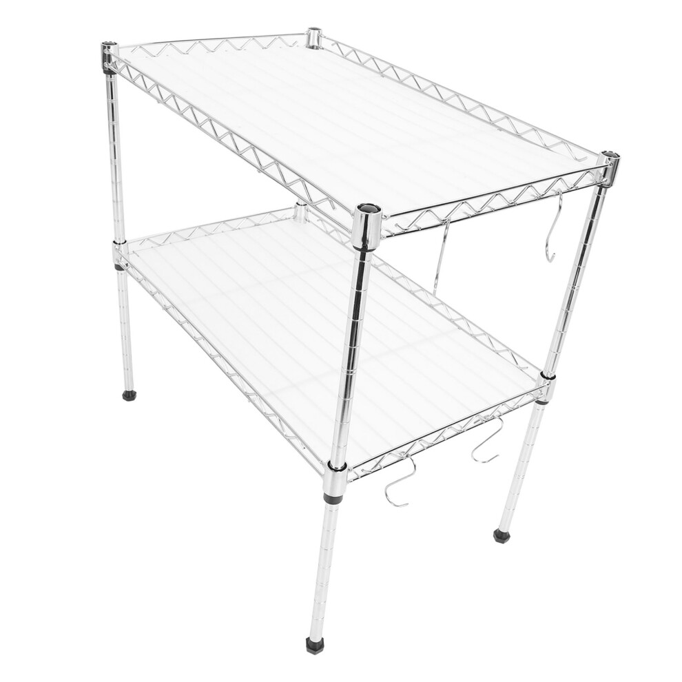 Microwave Rack Double Layers Adjustable Multifunctional Countertop Microwave Stand