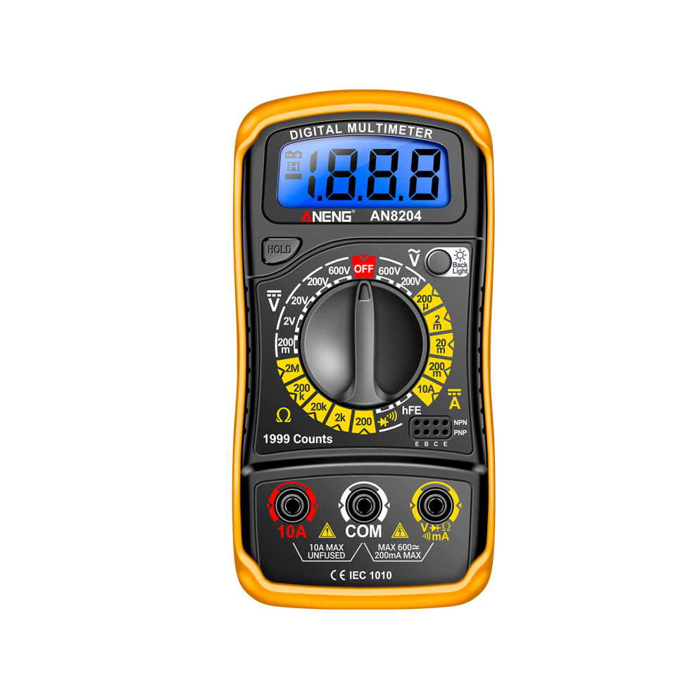 Multifunctional Multimeter 1999 Counts High-Precision Ac/Dc Voltage Dc Current Tester Diode Triode Resistance Measurement On/Off Buzzer Det 4101322864281