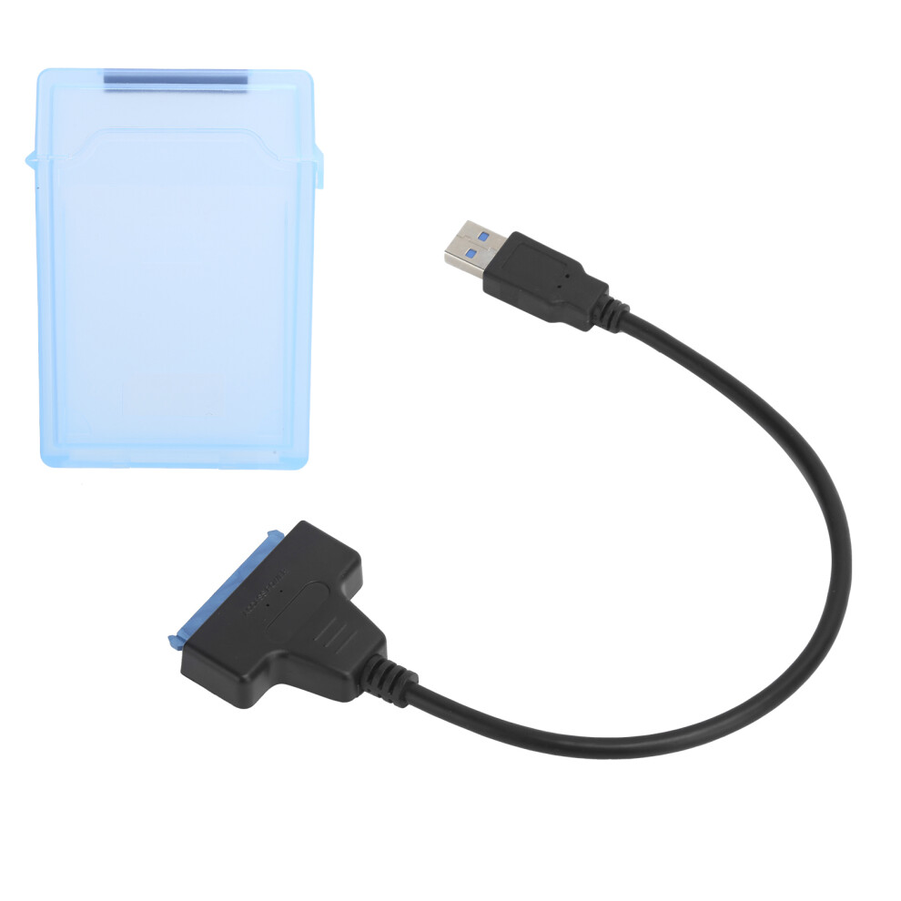 Hard Disk Adapter Cable 2.5In Sata Usb3.0 Hdd/Ssd Conversion Cord With Protection Boxblue 8421322865245