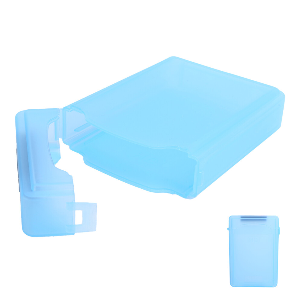 Hard Disk Protection Box 3.5In Hdd Ssd Shockproof Anti Static Abs Transparent Storage Case( ) (Not Inclube Hard Disk) Blue 6931322865326