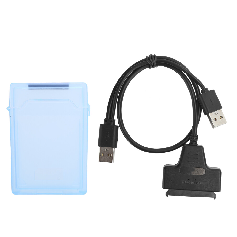 Hard Disk Adapter Cable Sata Hdd/Ssd Dual Interface Conversion Cord With 2.5In Protect Boxblue 4641322865555