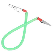 Clip per bavetta dentale, portatile, plastica+metallo, verde