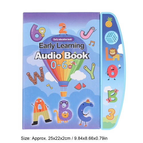 Libro elettronico per bambini blu 25x22x2 cm, 3xAA 1