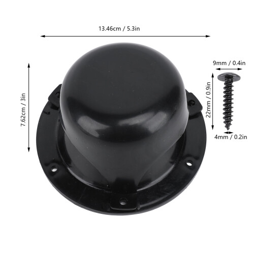 Capuchon de ventilation ABS noir, résistant aux odeurs pour remorque 1