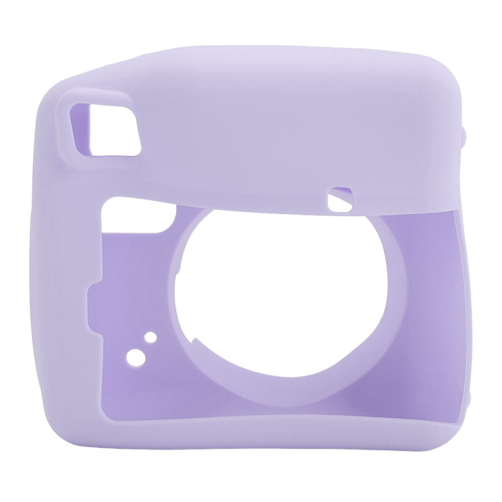 Instant Camera Silicone Protective Case For Se Wear Fall Resistant Soft Shell Pure Color Purple 4661322871080