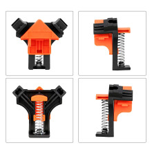 Angle Clamps 4pcs Adjustable 90 Degree Clamps Multifunctional Spring Loaded Swing Corner Clip Fixer for Welding Wood-Working Drilling Makin