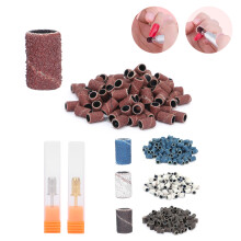 400pcs Sanding Bands 80# 120# 180# 240# Grit File Nail Manicure Pedicure Tool with Shaft
